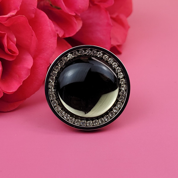 Verstellbarer Ring mit Swarovski-Kristallen "Zaria"