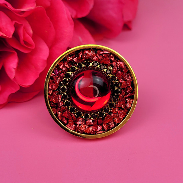 Verstellbarer Ring mit Swarovski-Kristallen "Kaia"