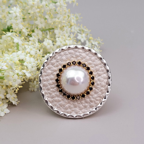 Verstellbarer Ring mit Swarovski-Kristallen "Elara"