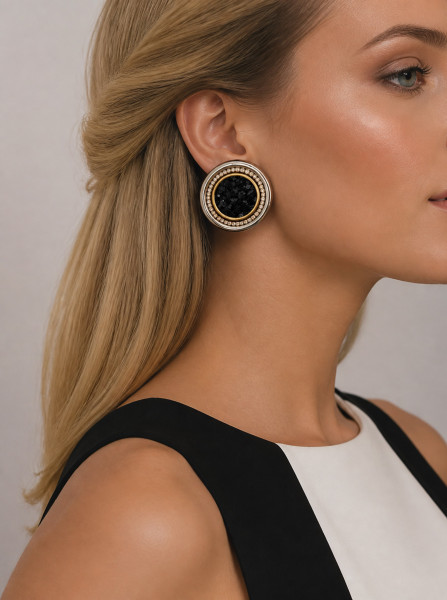 Boutonclips mit Swarovski-Kristallen "Silk" UNIKAT