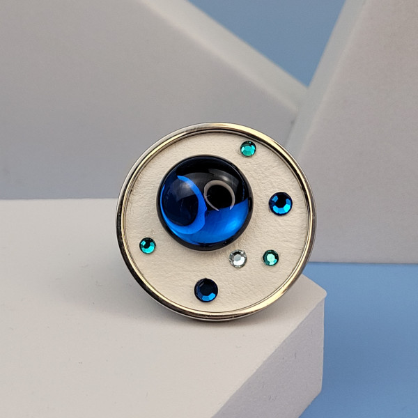 Verstellbarer Ring mit Swarovski-Kristallen "Vela"