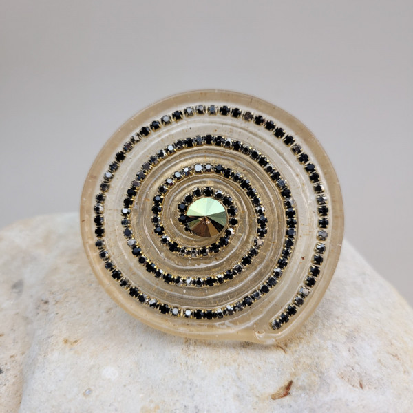 Verstellbarer Ring mit Swarovski-Kristallen "Lumi" UNIKAT