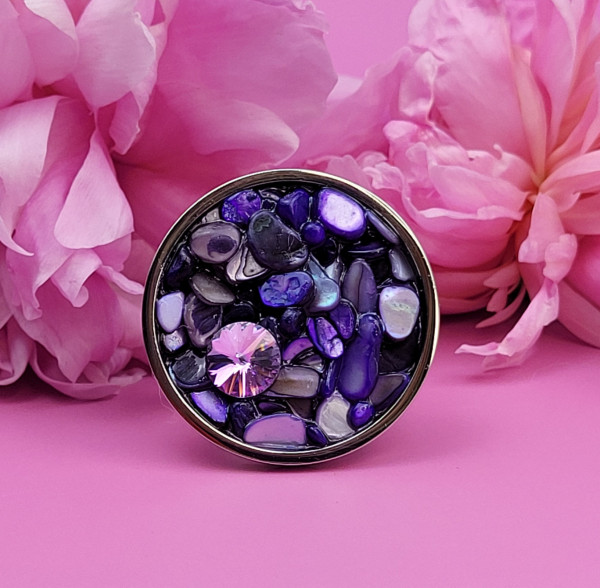 Verstellbarer Ring mit Swarovski-Kristallen "Soreá"