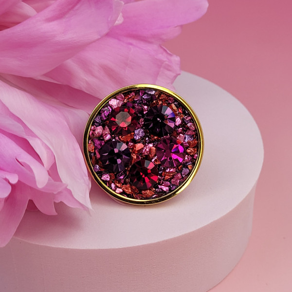 Verstellbarer Ring mit Swarovski-Kristallen "Lioréa"