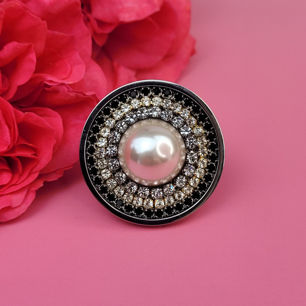 Verstellbarer Ring mit Swarovski-Kristallen "Lyra"